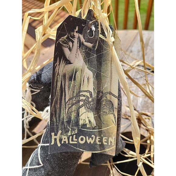 Primitive Folk Art Pair of Witches Boots Shoes hanging decor handmade Holiday - Picture 4 of 9